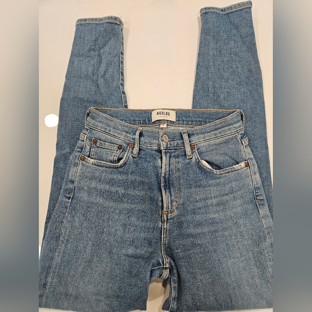 Agolde High Rise Light Blue Jeans